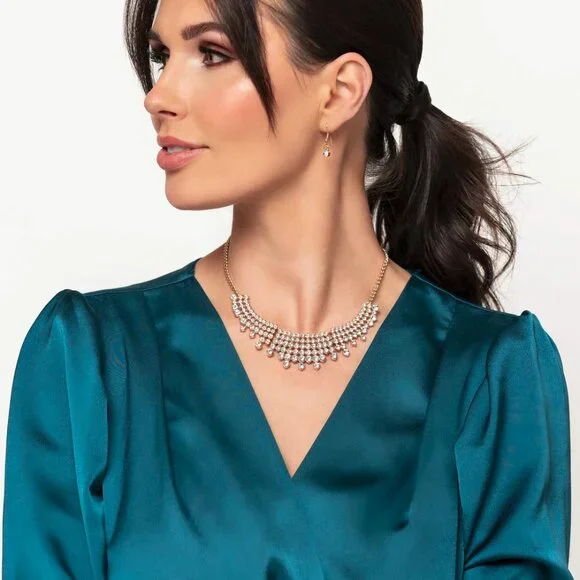 Paparazzi Jewelry Accessories - Shimmering Song - Gold Necklace - Vintage - Picture 4 of 8